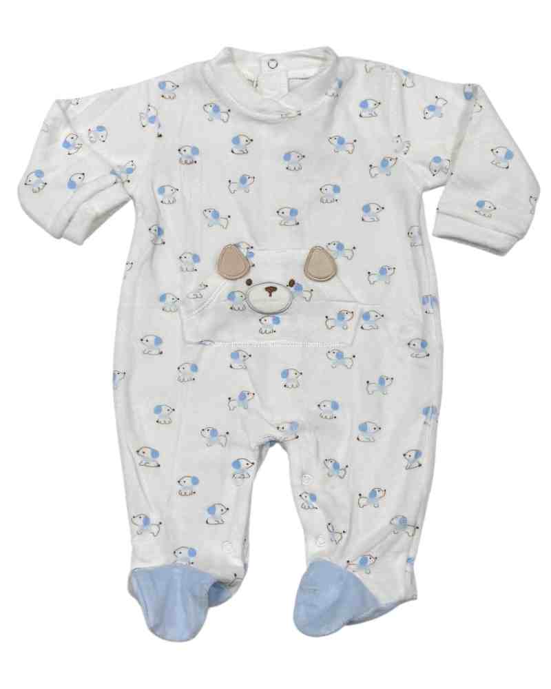 Comprar Ropa Infantil Pijama Terciopelo Oso Orejas Beige