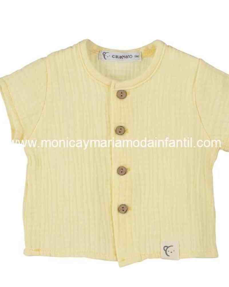 Comprar Ropa Infantil Camisa M/C Bambula Amarilla