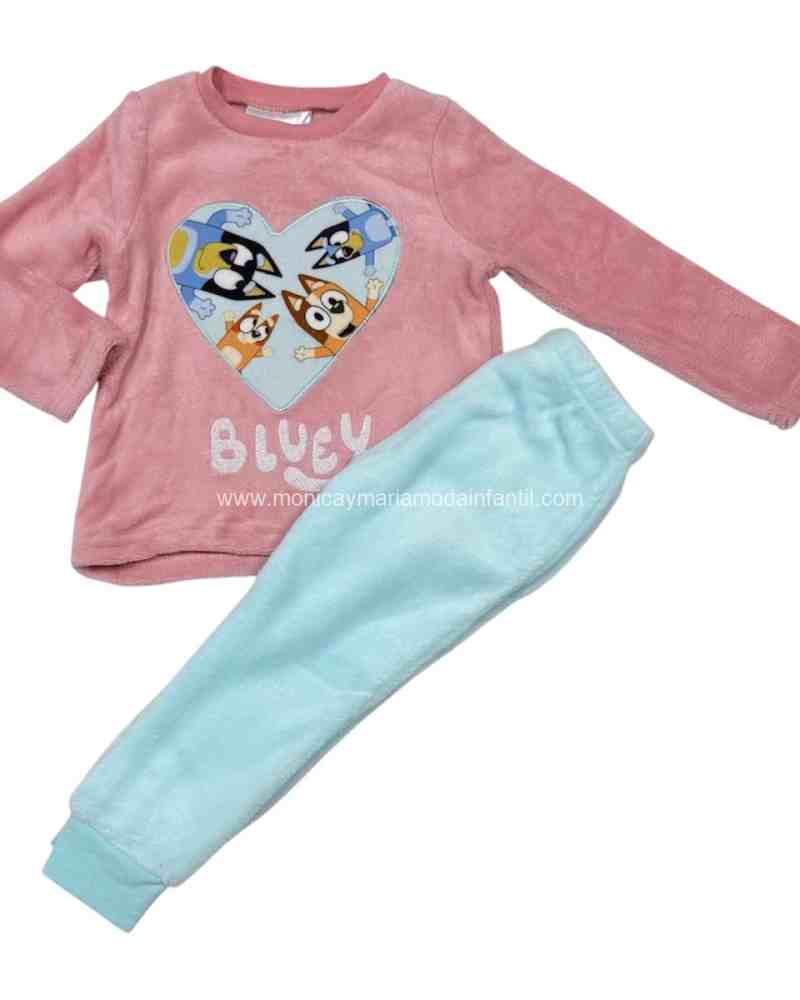 Comprar Ropa Infantil Pijama Terciopelo Bluey rosa