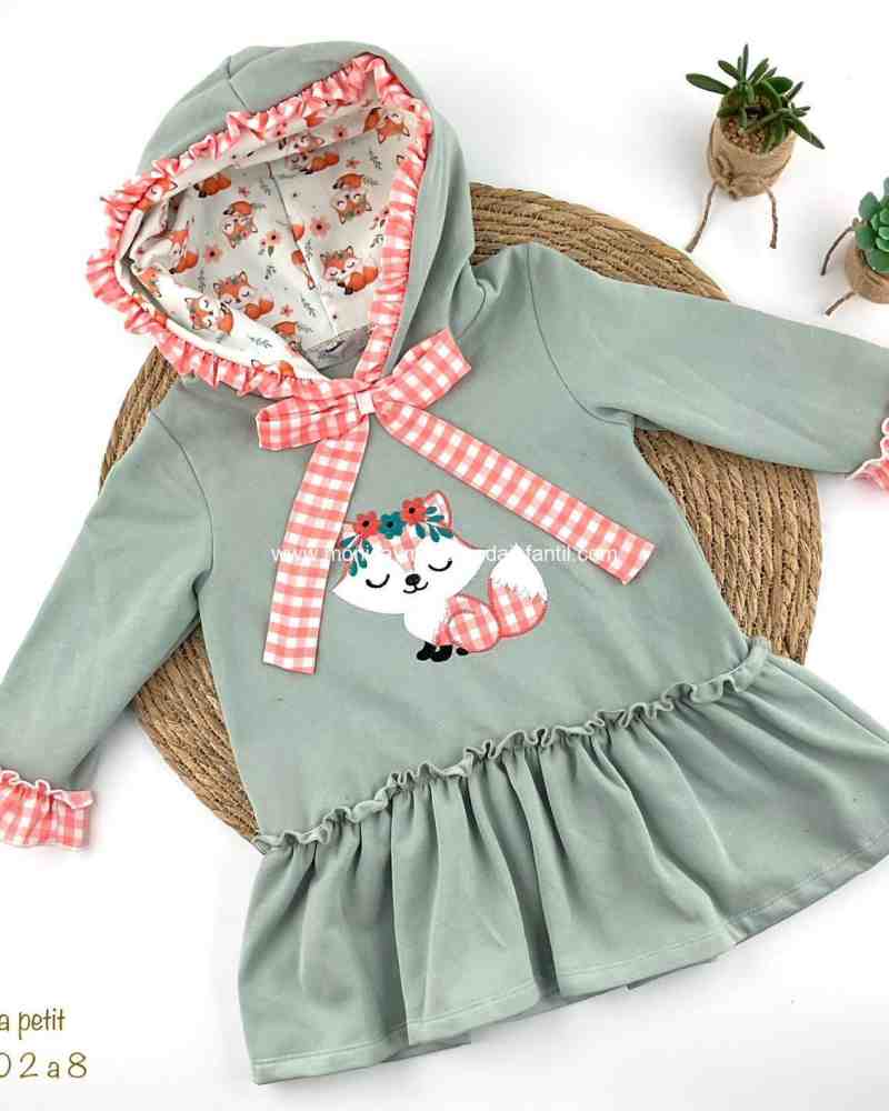 Comprar Ropa Infantil Vestido verde ardilla