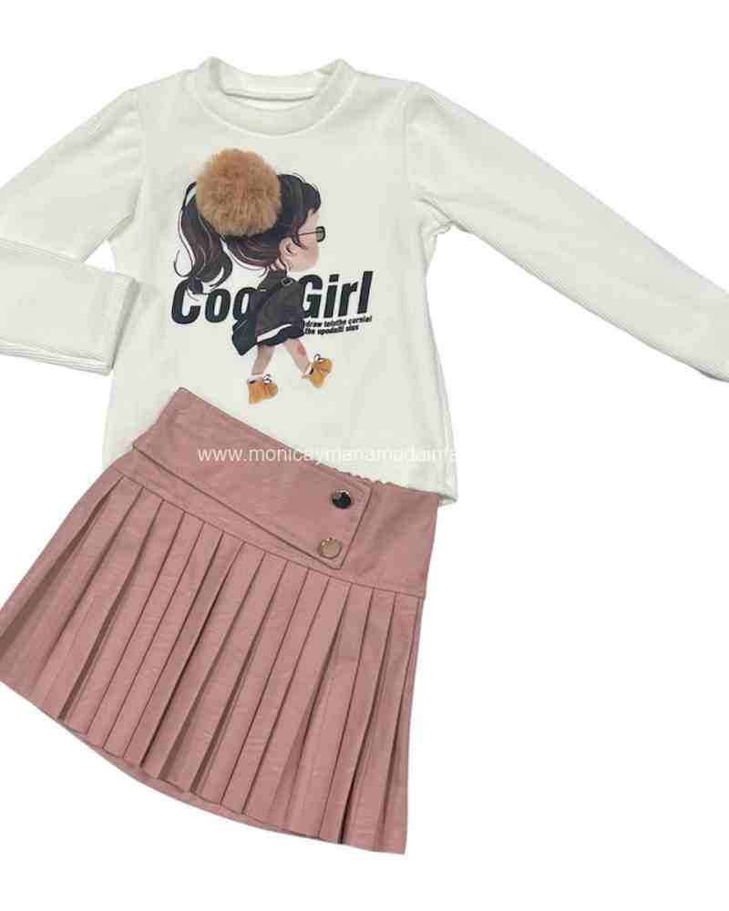 Comprar Ropa Infantil Conjunto Pompom Rosa