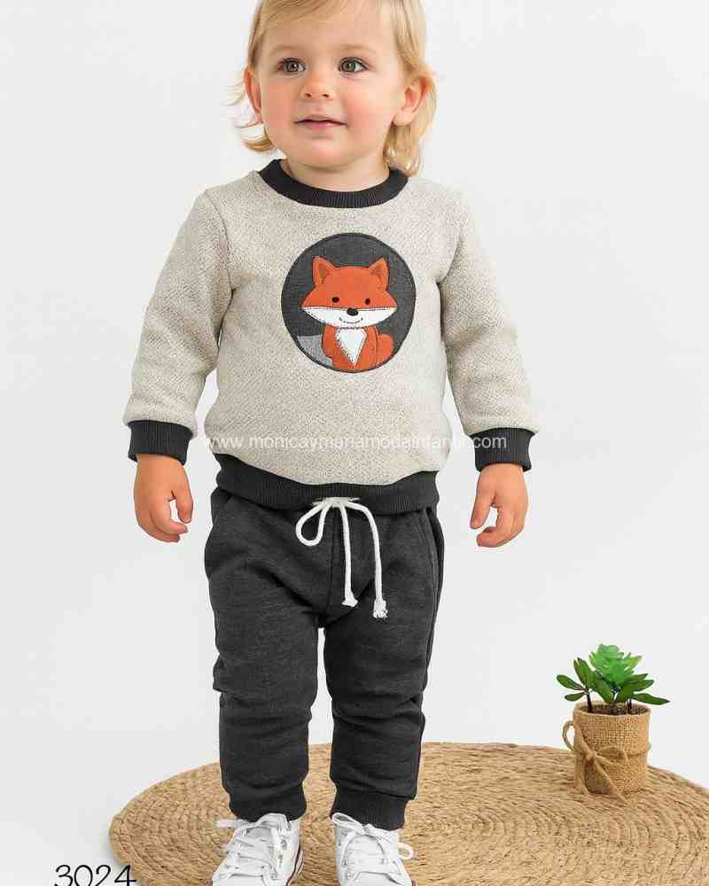 Comprar Ropa Infantil Conjunto Zorrito Gris