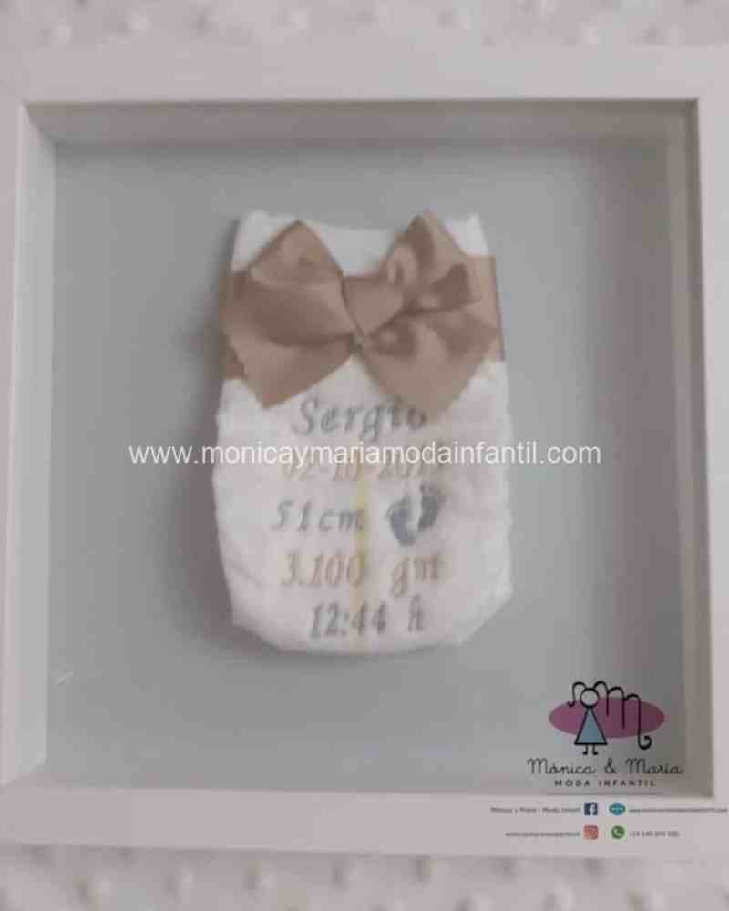 Comprar Ropa Infantil Pañal bordado camel