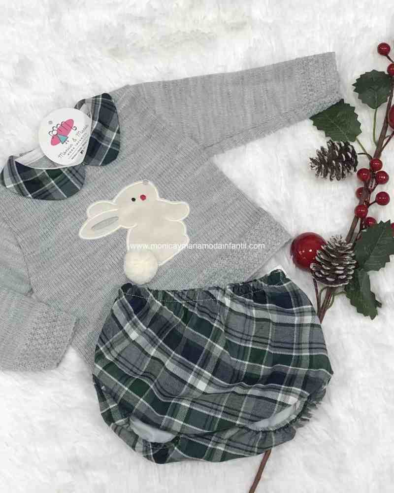 Comprar Ropa Infantil Conjunto Conejito Cuadros