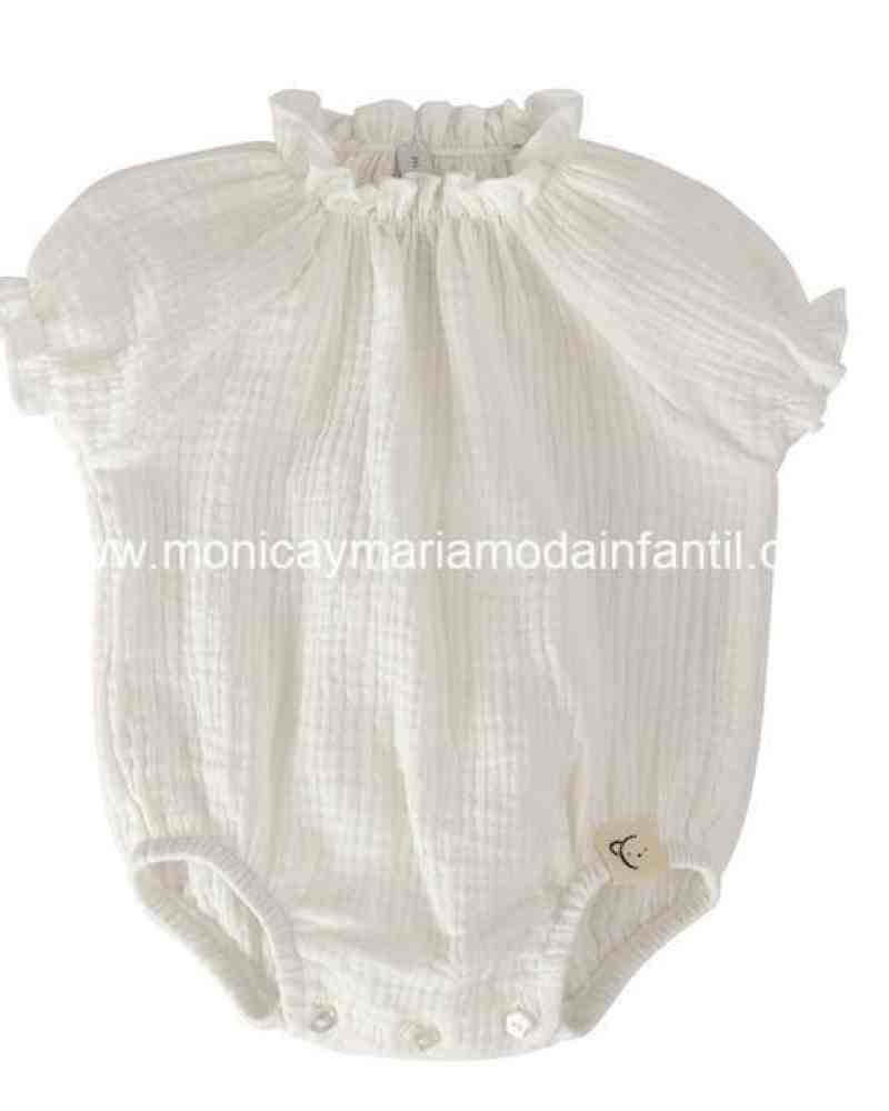 Comprar Ropa Infantil Pelele M/C Bambula Blanca