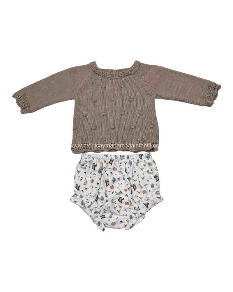 Comprar Ropa Infantil Conjunto Lana Panetes Camel